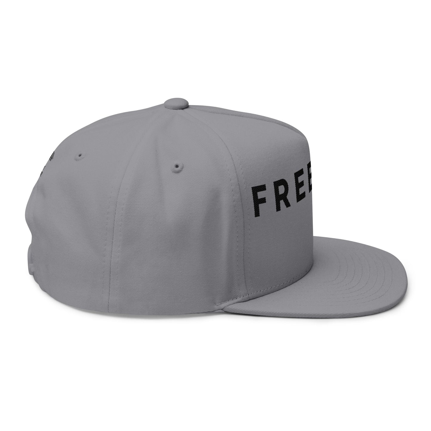Embroidered Flat Bill Cap - Freedom Hat Design