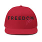 Embroidered Flat Bill Cap - Freedom Hat Design
