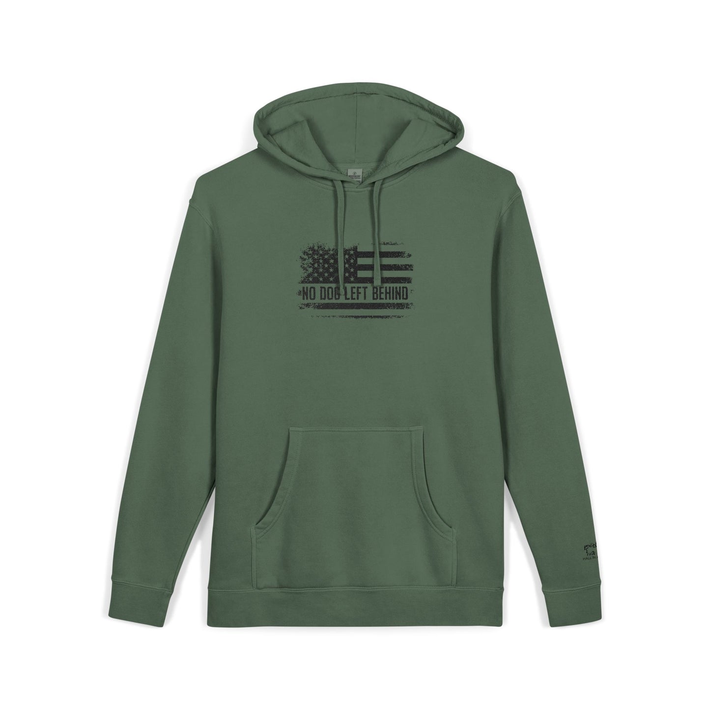 Embroidered Unisex Pigment-Dyed Hoodie - No Dog Left Behind Design